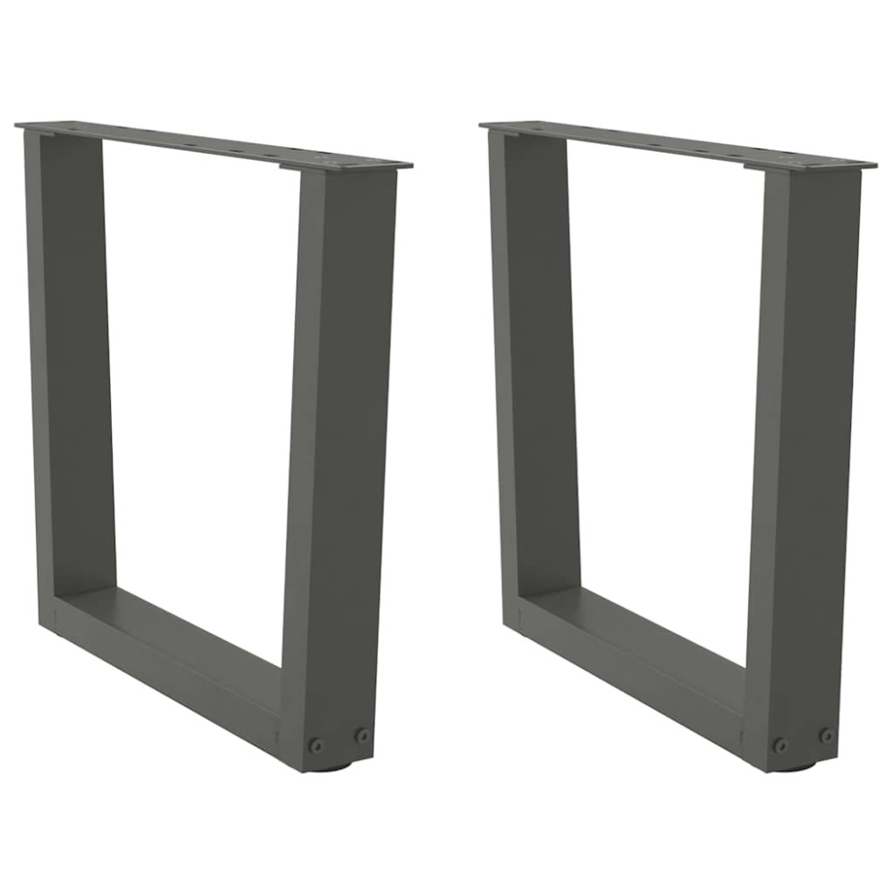 Produktbild för Soffbordsben V-formade 2 st antracit 60x(42-43,3) cm stål