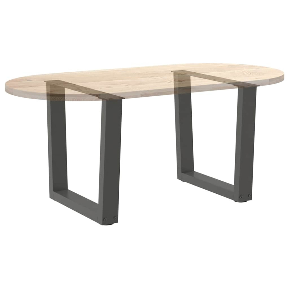Produktbild för Soffbordsben V-formade 2 st antracit 60x(42-43,3) cm stål
