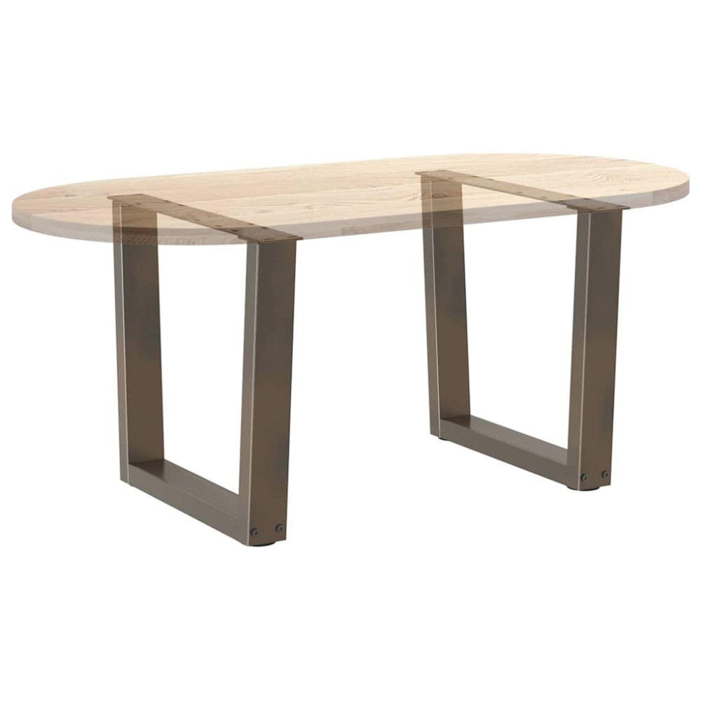 Produktbild för Soffbordsben V-formade 2 st naturstål 60x(42-43,3) cm stål