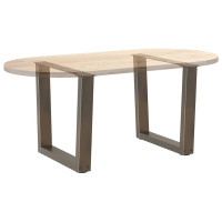 Produktbild för Soffbordsben V-formade 2 st naturstål 60x(42-43,3) cm stål