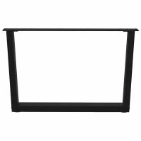 Produktbild för Soffbordsben V-formade 2 st svarta 70x(42-43,3) cm stål