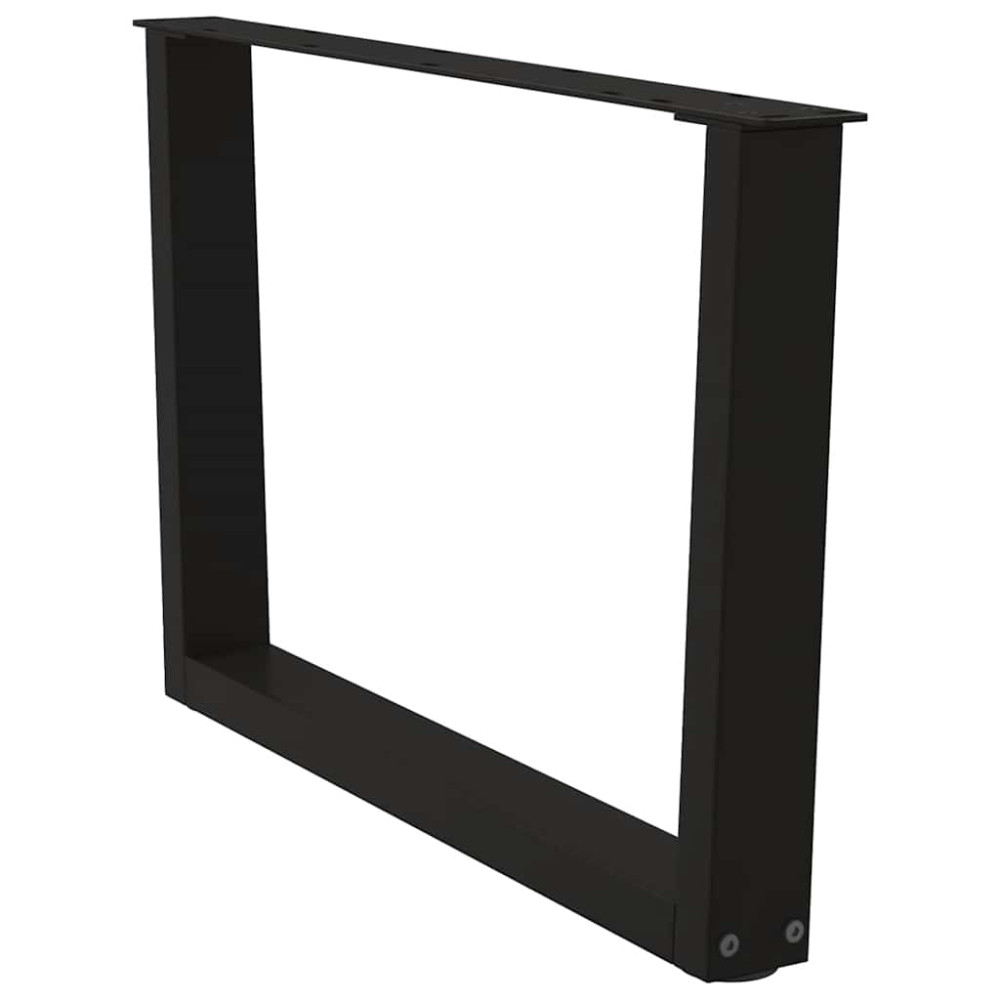 Produktbild för Soffbordsben V-formade 2 st svarta 70x(42-43,3) cm stål