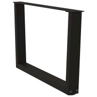 Produktbild för Soffbordsben V-formade 2 st svarta 70x(42-43,3) cm stål