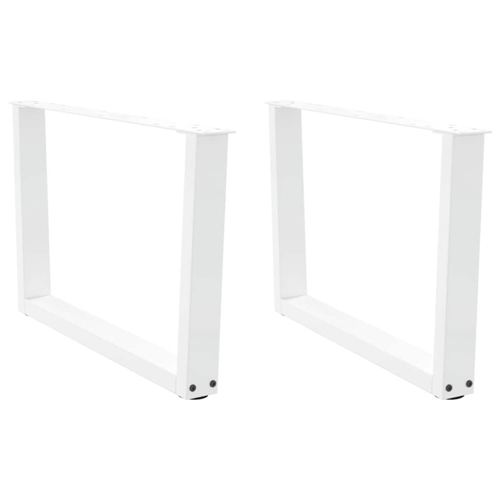 Produktbild för Soffbordsben V-formade 2 st vita 70x(42-43,3) cm stål
