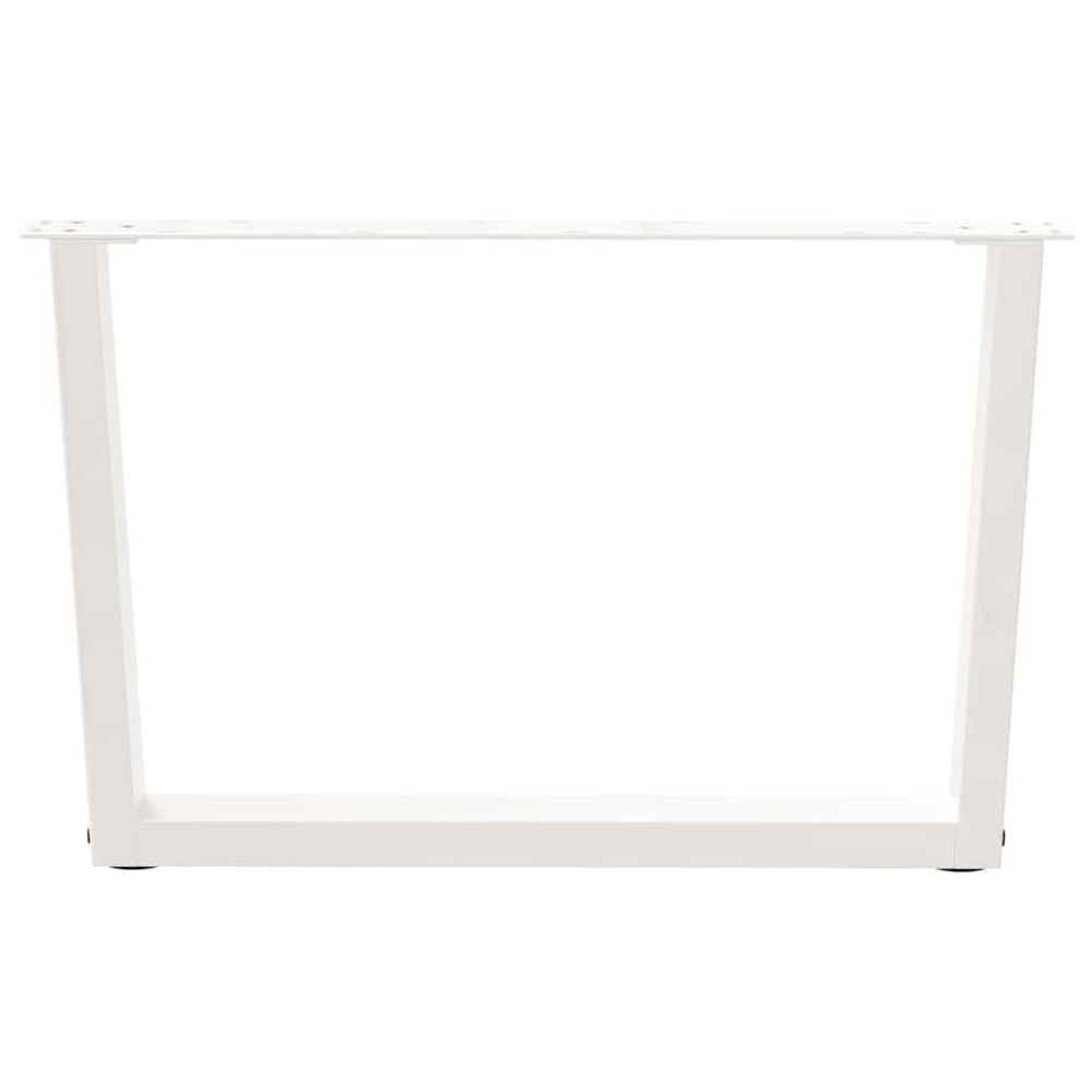 Produktbild för Soffbordsben V-formade 2 st vita 70x(42-43,3) cm stål