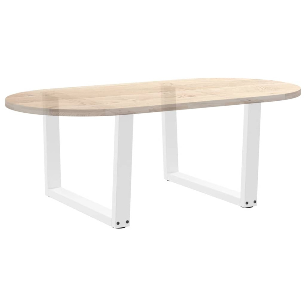 Produktbild för Soffbordsben V-formade 2 st vita 70x(42-43,3) cm stål