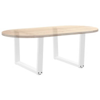 Produktbild för Soffbordsben V-formade 2 st vita 70x(42-43,3) cm stål