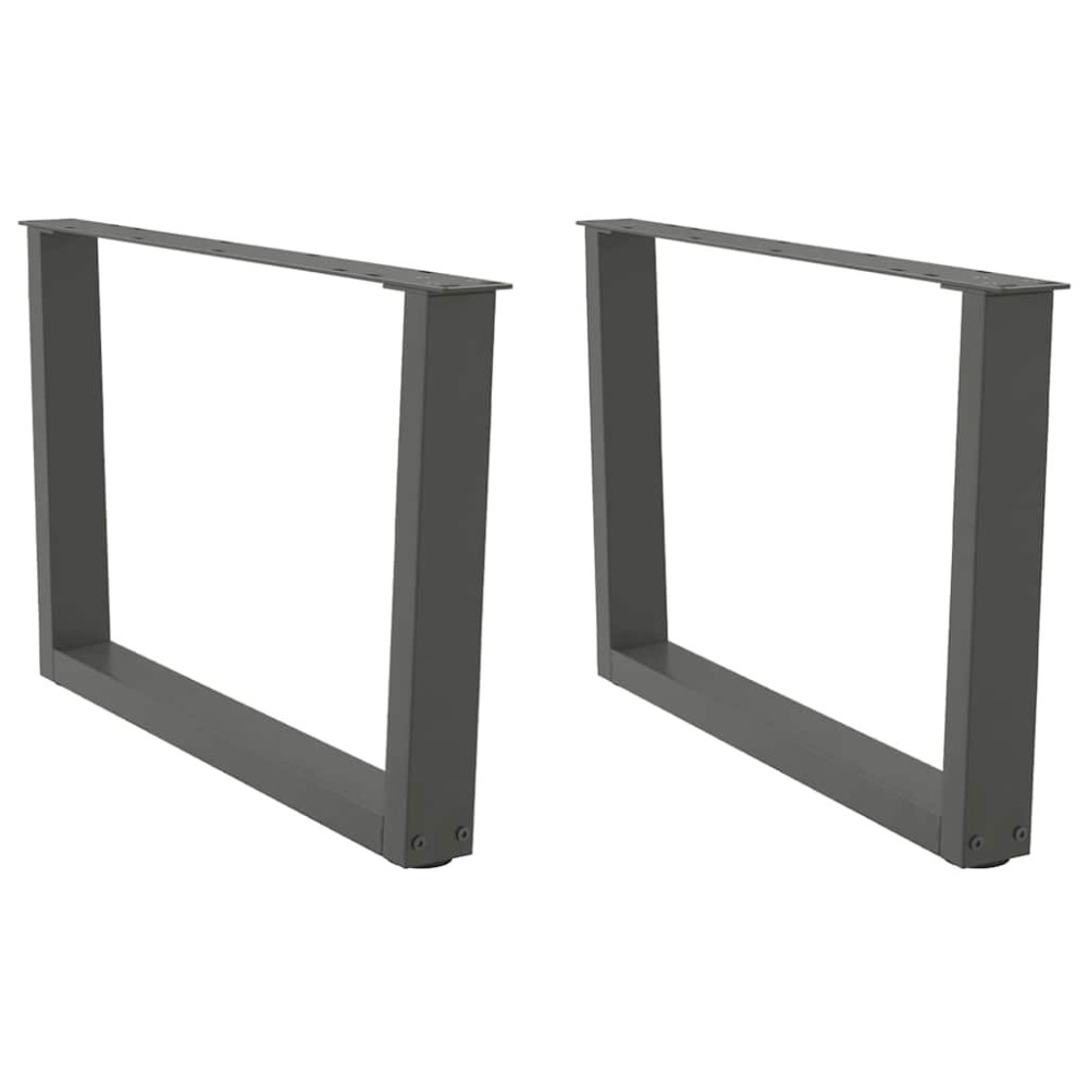 Produktbild för Soffbordsben V-formade 2 st antracit 70x(42-43,3) cm stål