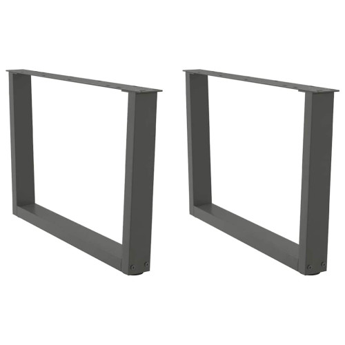 vidaXL Soffbordsben V-formade 2 st antracit 70x(42-43,3) cm stål