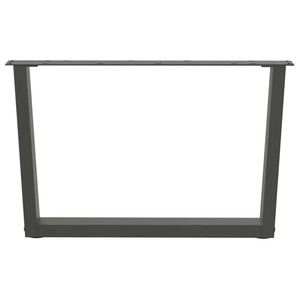 Produktbild för Soffbordsben V-formade 2 st antracit 70x(42-43,3) cm stål