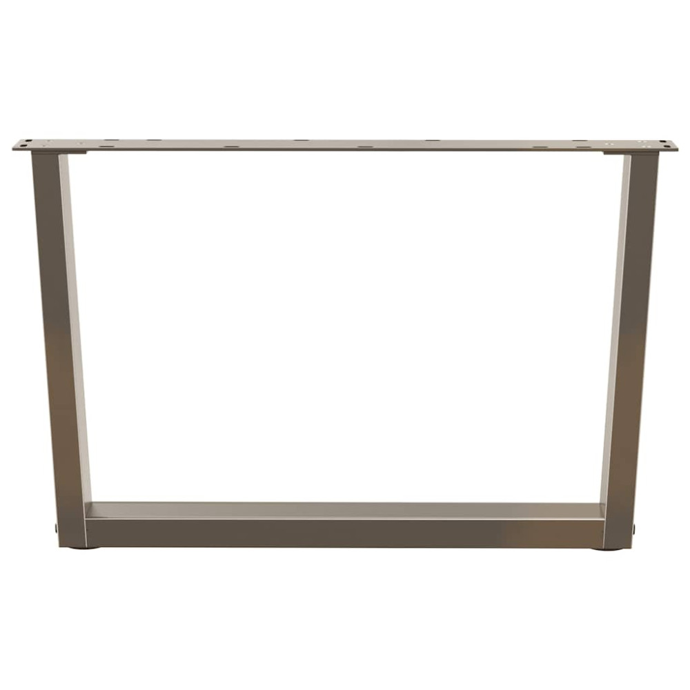 Produktbild för Soffbordsben V-formade 2 st naturstål 70x(42-43,3) cm stål