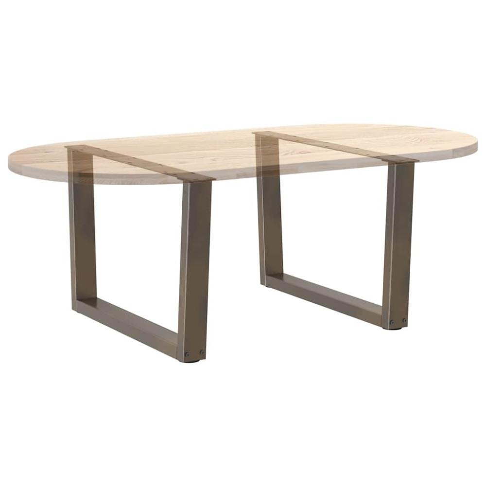 Produktbild för Soffbordsben V-formade 2 st naturstål 70x(42-43,3) cm stål