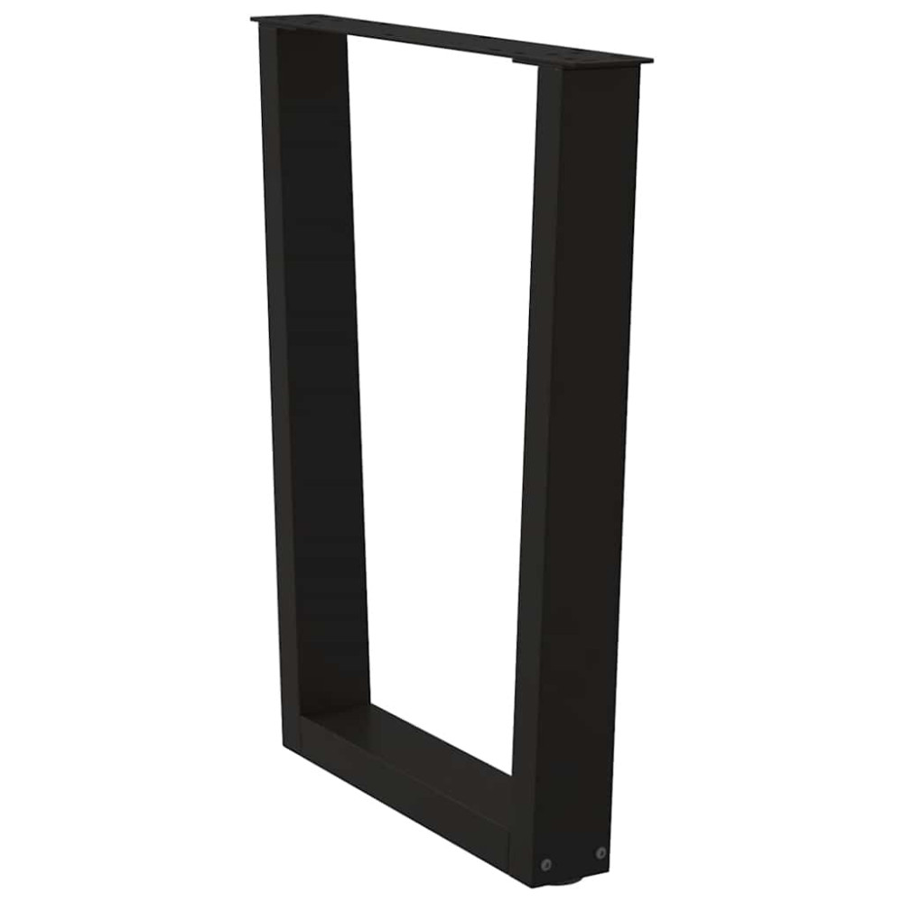 Produktbild för Matbordsben V-formade 2 st svarta 60x(72-73,3) cm stål