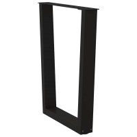 Produktbild för Matbordsben V-formade 2 st svarta 60x(72-73,3) cm stål