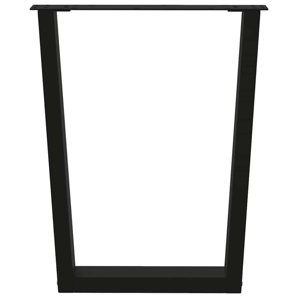 Produktbild för Matbordsben V-formade 2 st svarta 60x(72-73,3) cm stål