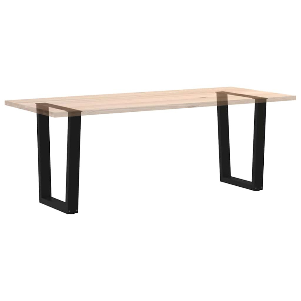 Produktbild för Matbordsben V-formade 2 st svarta 60x(72-73,3) cm stål