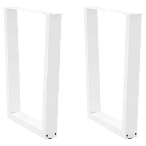 vidaXL Matbordsben V-formade 2 st vita 60x(72-73,3) cm stål