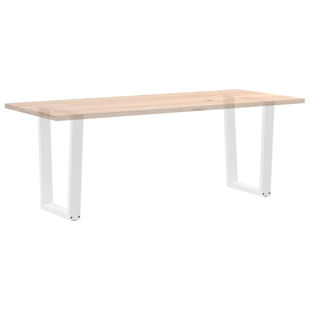 Produktbild för Matbordsben V-formade 2 st vita 60x(72-73,3) cm stål