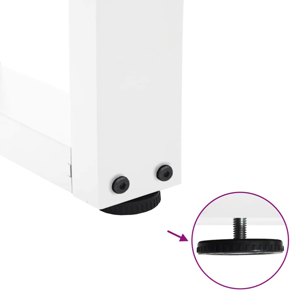 Produktbild för Matbordsben V-formade 2 st vita 60x(72-73,3) cm stål