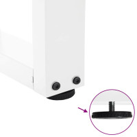 Produktbild för Matbordsben V-formade 2 st vita 60x(72-73,3) cm stål