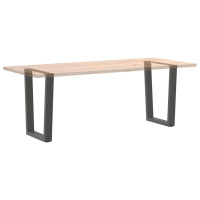 Produktbild för Matbordsben V-formade 2 st antracit 60x(72-73,3) cm stål