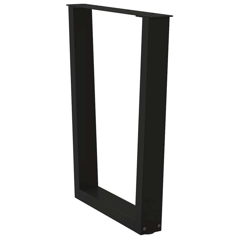 Produktbild för Matbordsben V-formade 2 st svarta 70x(72-73,3) cm stål