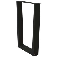 Produktbild för Matbordsben V-formade 2 st svarta 70x(72-73,3) cm stål