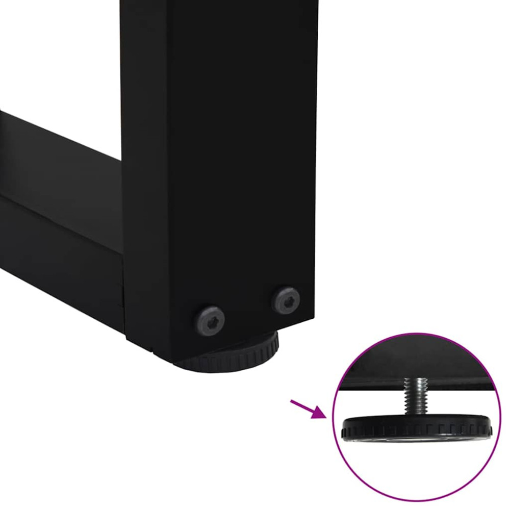 Produktbild för Matbordsben V-formade 2 st svarta 70x(72-73,3) cm stål