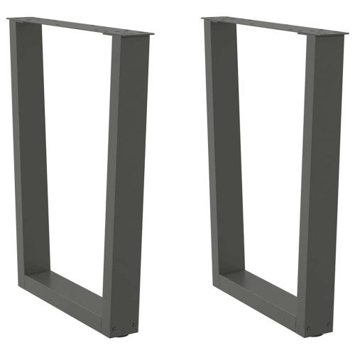 vidaXL Matbordsben V-formade 2 st antracit 70x(72-73,3) cm stål