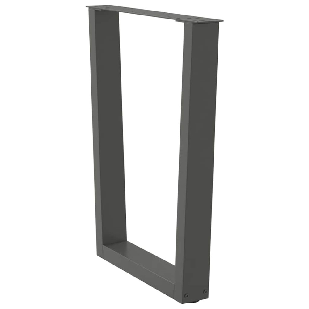 Produktbild för Matbordsben V-formade 2 st antracit 70x(72-73,3) cm stål