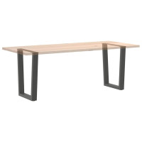 Produktbild för Matbordsben V-formade 2 st antracit 70x(72-73,3) cm stål
