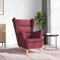 Produktbild för Fåtölj vinröd 74x84x100 cm tyg