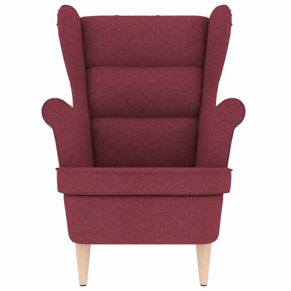Produktbild för Fåtölj vinröd 74x84x100 cm tyg