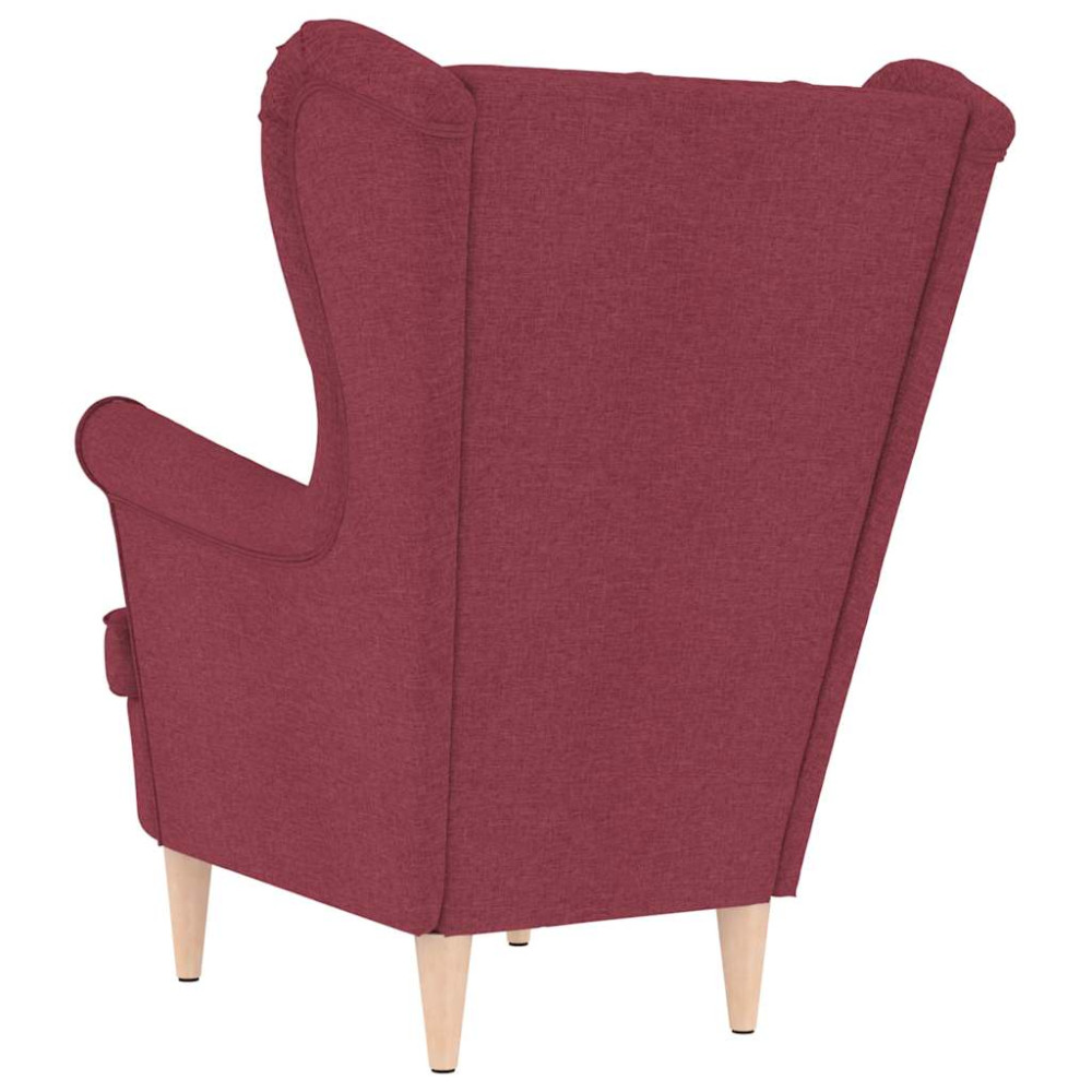 Produktbild för Fåtölj vinröd 74x84x100 cm tyg