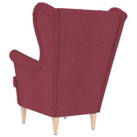 Produktbild för Fåtölj vinröd 74x84x100 cm tyg