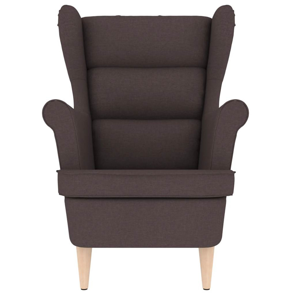 Produktbild för Fåtölj mörkbrun 74x84x100 cm tyg
