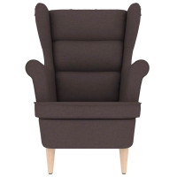 Produktbild för Fåtölj mörkbrun 74x84x100 cm tyg