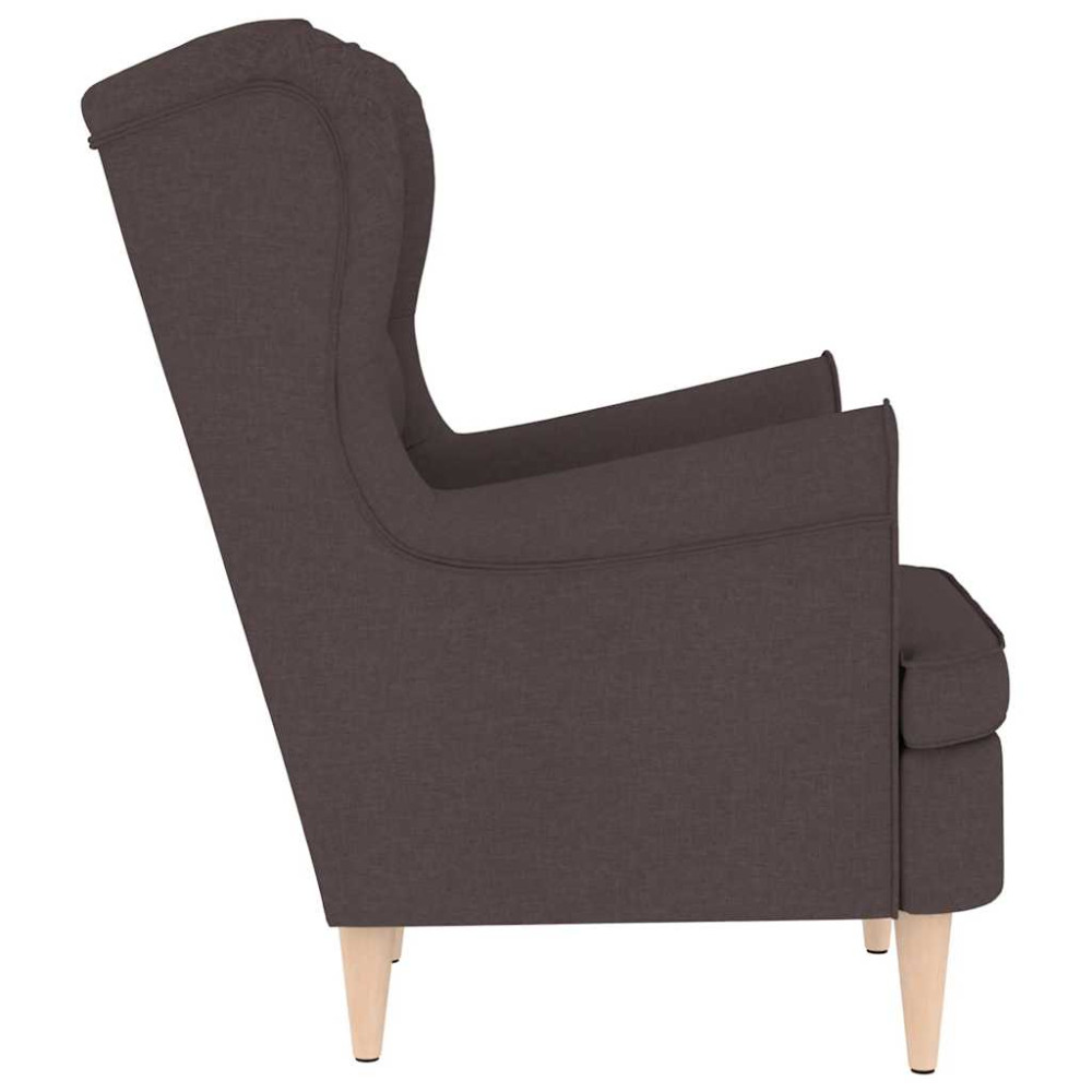 Produktbild för Fåtölj mörkbrun 74x84x100 cm tyg