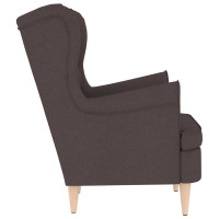Produktbild för Fåtölj mörkbrun 74x84x100 cm tyg