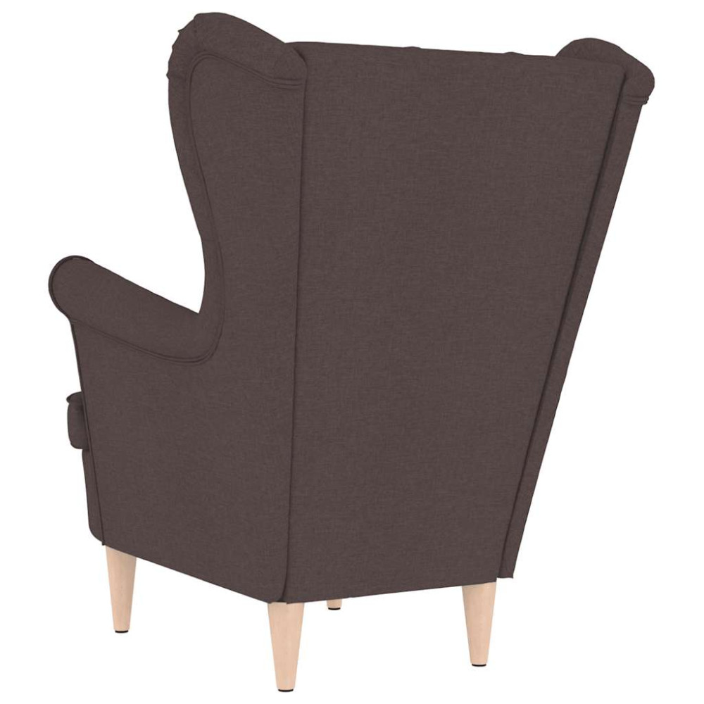 Produktbild för Fåtölj mörkbrun 74x84x100 cm tyg