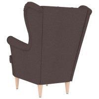 Produktbild för Fåtölj mörkbrun 74x84x100 cm tyg