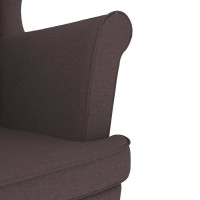 Produktbild för Fåtölj mörkbrun 74x84x100 cm tyg