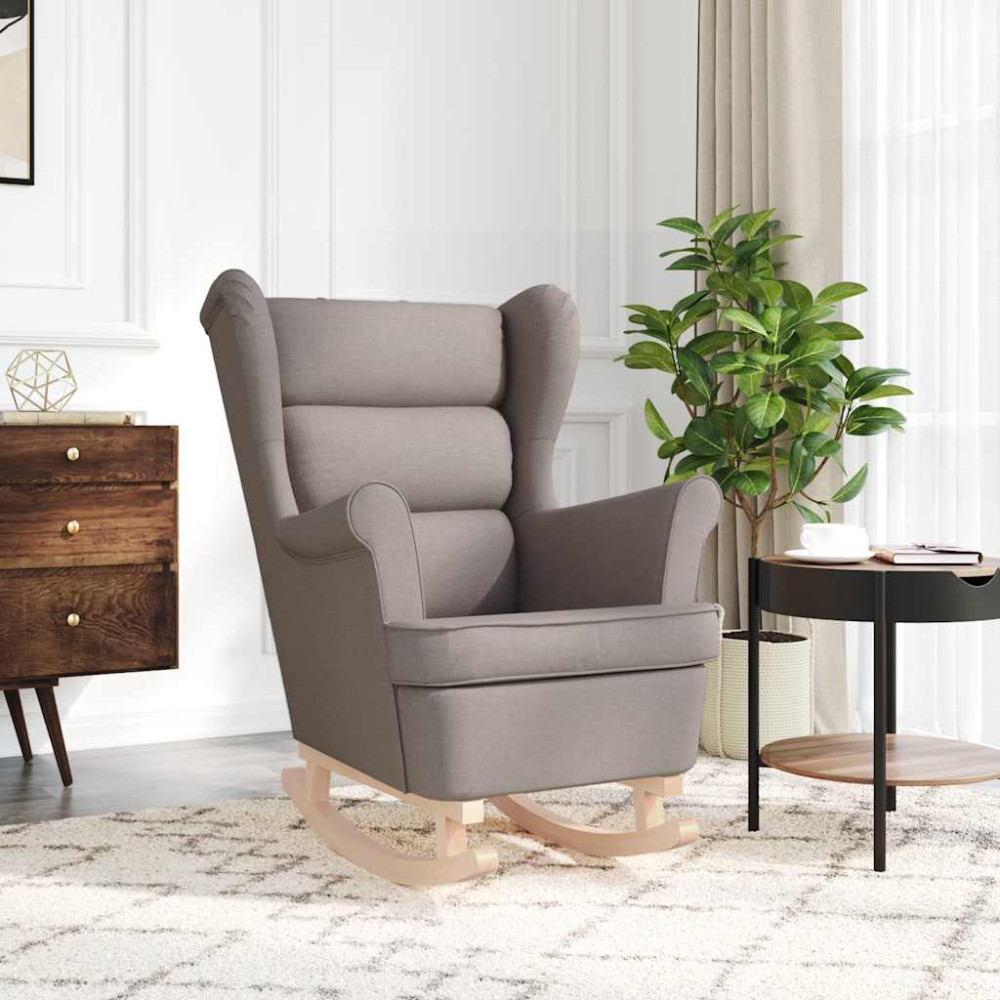 Produktbild för Gungstol taupe 74x90x102 cm tyg