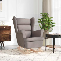 Produktbild för Gungstol taupe 74x90x102 cm tyg