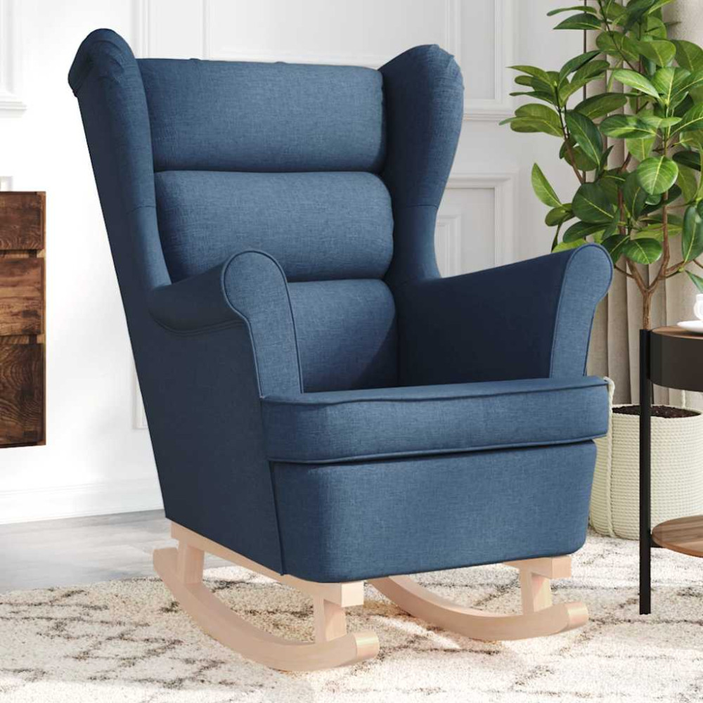 Produktbild för Gungstol blå 74x90x102 cm tyg