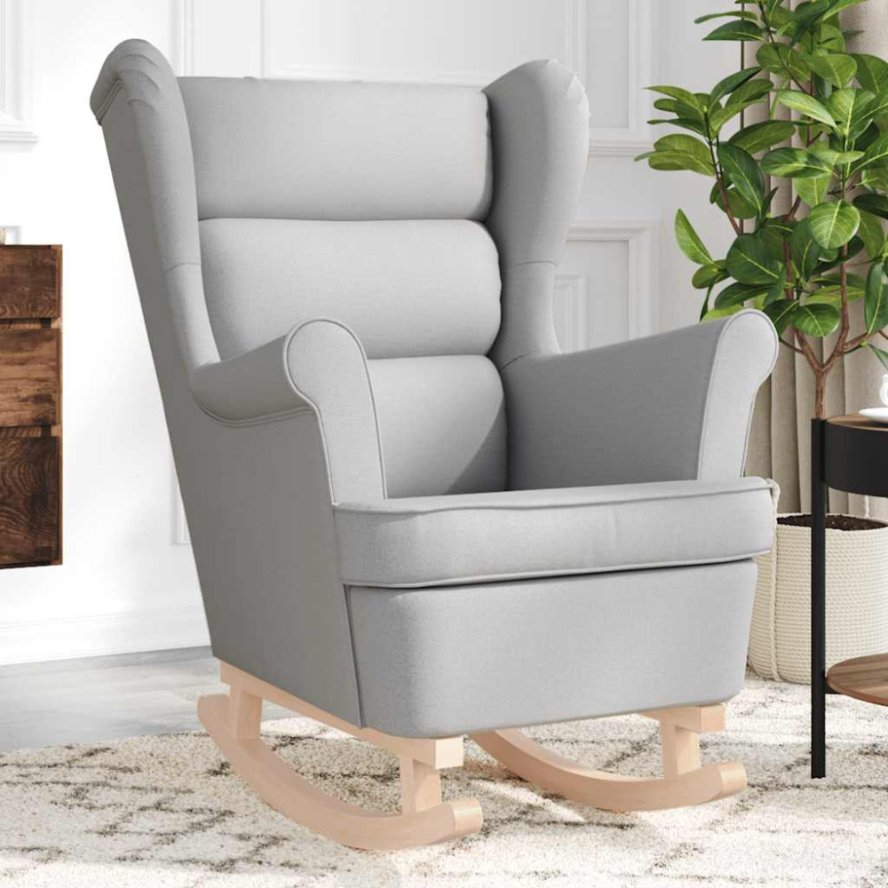 Produktbild för Gungstol molngrå 74x90x102 cm tyg