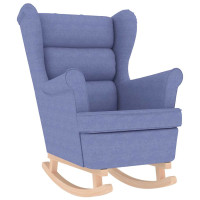 Produktbild för Gungstol Jeans blå 74x90x102 cm tyg