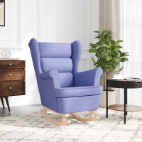 Produktbild för Gungstol Jeans blå 74x90x102 cm tyg