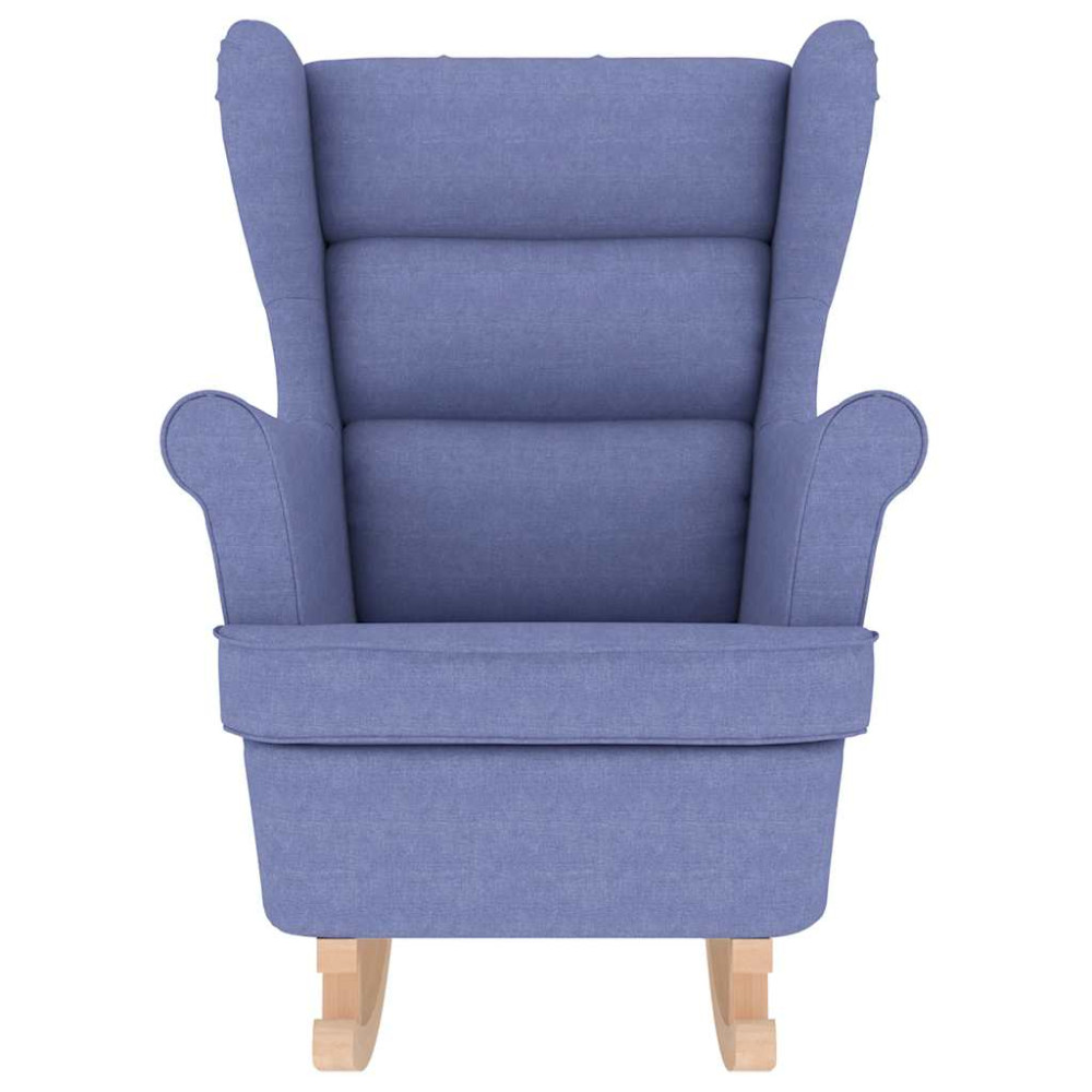 Produktbild för Gungstol Jeans blå 74x90x102 cm tyg