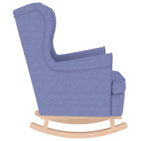 Produktbild för Gungstol Jeans blå 74x90x102 cm tyg